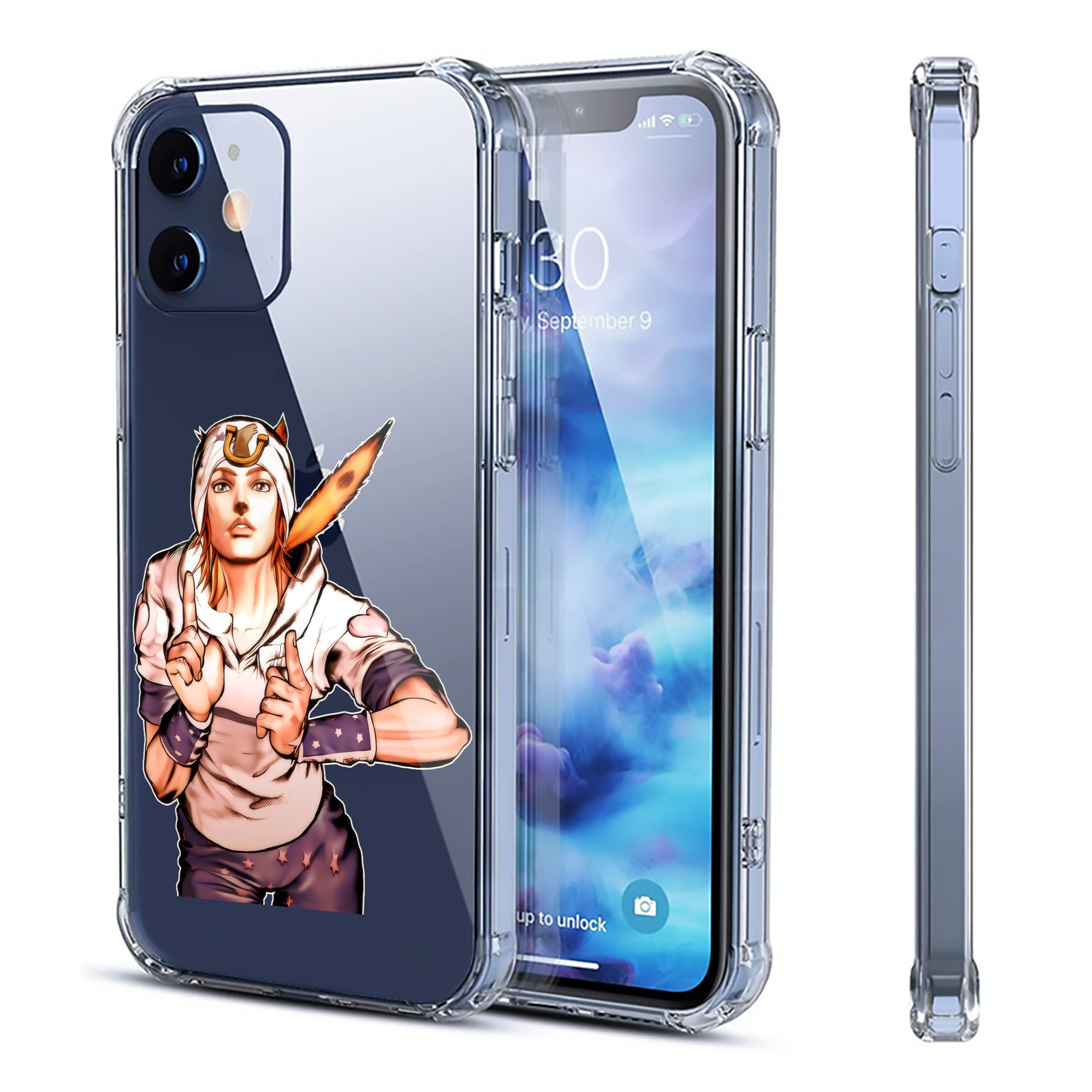 （画像用） ジョジョの奇妙な冒険 ジョナサン?ジョースター JoJo's Bizarre Adventure Jonathan Joestar 【iPhone 12シリーズ対応】透明スマホケース（クリアソフトケース）